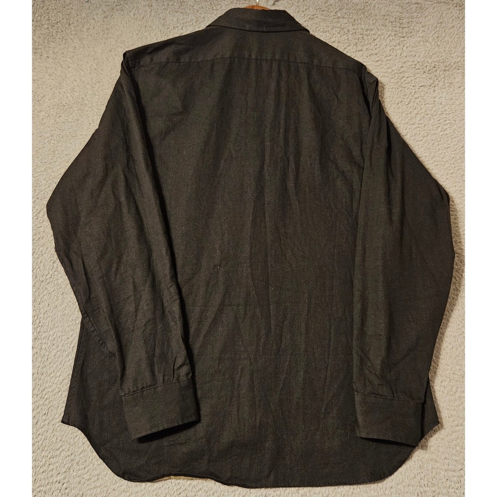 Taylor Stitch Mens Black Canvas Button Down Shirt Size 44 XL Made in California - Picture 2 of 7